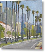 Along Harbor Drive At San Diego County Administration Center - San Diego, California Metal Print