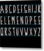 Alphabet Elemeno Metal Print