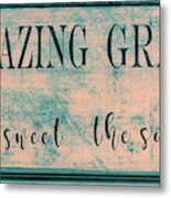Amazing Grace, Blue Tones Version Metal Print