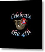 American Sloth Celebrate The 4th Metal Print