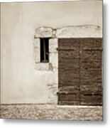 An Old Door In Chambery France Metal Print