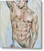 Angel Of Male Nude #20119 Metal Print
