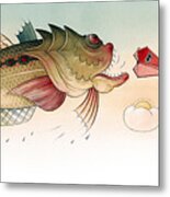 Angry Fish Metal Print