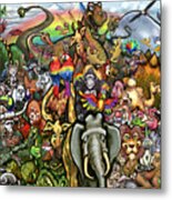 Animals Of All Colors Shapes And Sizes Metal Print