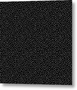 Star Pattern White On Black Metal Print