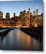 Apple Empire - Lower Manhattan Skyline. New York City Metal Print