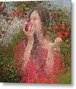 Apple Garden. Harvest Time. Metal Print