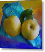 Apples On The Square Metal Print