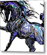 Arabian In Blue Metal Print