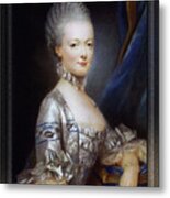 Archduchess Maria Antonia Of Austria By Joseph Ducreux Classical Fine Art Old Masters Reproduction Metal Print