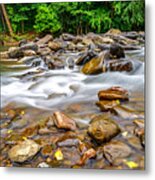 Arkansas Natural Dam Waterfalls Nine Metal Print