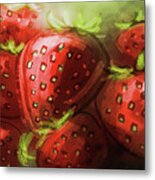 Art -- Paradise Strawberries Metal Print