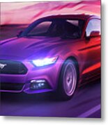 Art - The Great Ford Mustang Metal Print