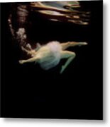 Artist Magically Floating With Her Flute 10 Metal Print