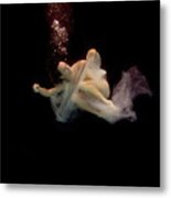 Artist Magically Floating With Her Flute 16 Metal Print