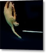 Artist Magically Floating With Her Flute 52 Metal Print