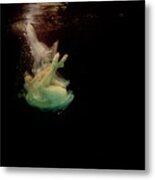 Artist Magically Floating With Her Flute 7 Metal Print