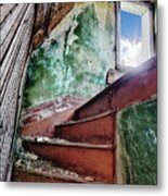 Ascendant -  Handcrafted Stairwell In The Abandoned Torgerson Farm Homestead Metal Print