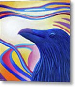 Astral Raven Metal Print