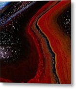At The Edge Of Time - Abstract Contemporary Acrylic Painting Metal Print