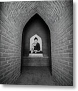 At The End Of The Tunnel... Buddha Metal Print