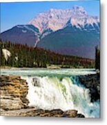 Athabasca Falls At Jasper Park Metal Print