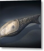 Athenaegis Is An Armored Fish From The Paleozoic Era. Metal Print