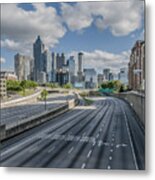 Atlanta Empty Highway During Covid-19 Metal Print