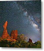 August Milky Way At Balanced Rock Metal Print