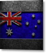 Australian Flag Stone Texture Repost Metal Print