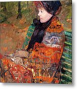 Automne Portrait De Lydia Cassatt By Mary Cassatt Metal Print