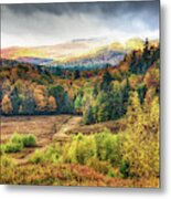 Autumn Meadow And Mountains 7337 Metal Print