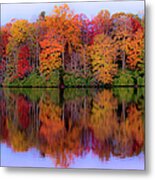 Autumn Price Lake Fall Sunrise Panorama Metal Print