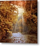 Autumn River Light Metal Print