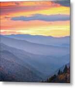 Autumn Sunrise In Smoky Mountain National Park Metal Print