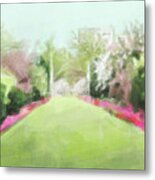 Azaleas And Cherry Blossoms Brooklyn Botanic Garden Metal Print