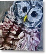 Baby Barred Owl Metal Print