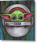 Baby Yoda Fan Art #3 Metal Print