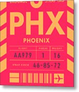 Baggage Tag D - Phx Phoenix Usa Metal Print