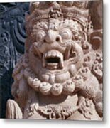 Bali Temple Sculpture - Bali Guardian I Metal Print