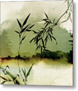Bamboo Sunsset Metal Print