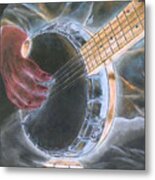 Banjo Player From The Past Metal Print