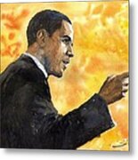 Barack Obama 02 Metal Print