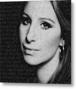 Barbra Streisand And Lyrics Metal Print