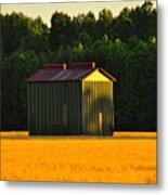 Barn By The Tower Metal Print