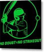 Baseball Softball Batter Strikeout Season Gift Metal Print