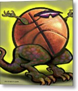 Basketball Saurus Rex Metal Print
