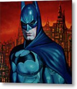 Batman Portrait Art Metal Print