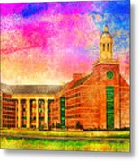 Baylor Science Building Of The Baylor University In Waco, Texas - Digital Painting Metal Print