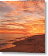 Beach Sunset Skies, Perdido Key, Florida Metal Print